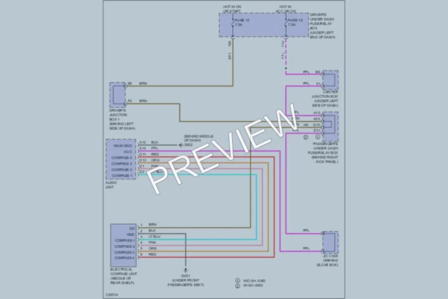 2010 Acura TL Navigation wiring diagram preview