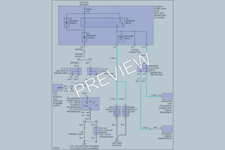 2010 Acura TSX Exterior Lights wiring diagram preview