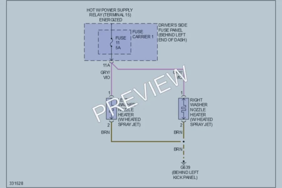 2010 Audi A4 Wiper Washer wiring diagram preview