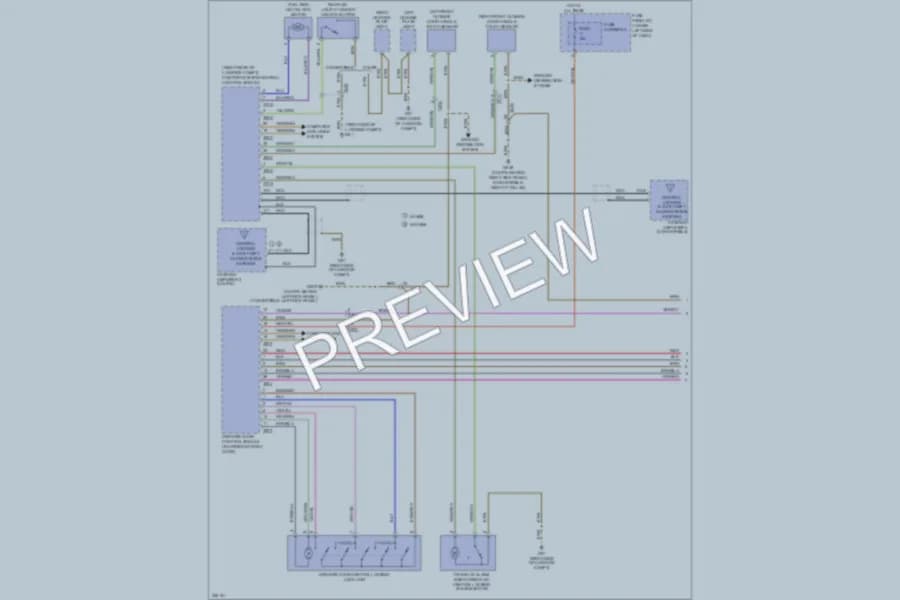 2010 Audi A5 Power Door Locks wiring diagram preview