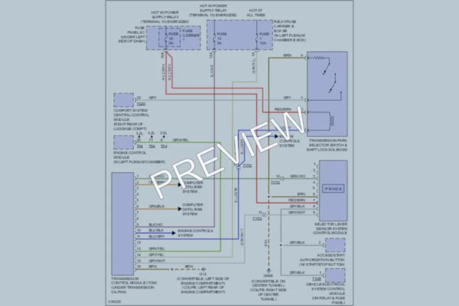 2010 Audi A5 Transmission wiring diagram preview