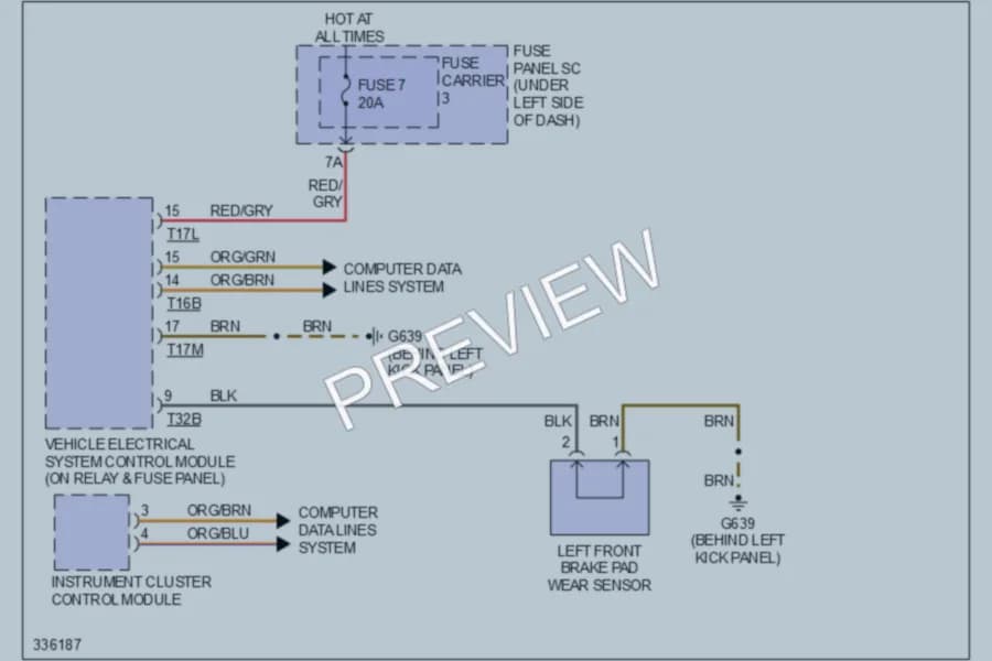 2010 Audi A5 Warning Systems wiring diagram preview