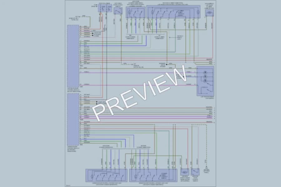 2010 Audi A6 Power Door Locks wiring diagram preview