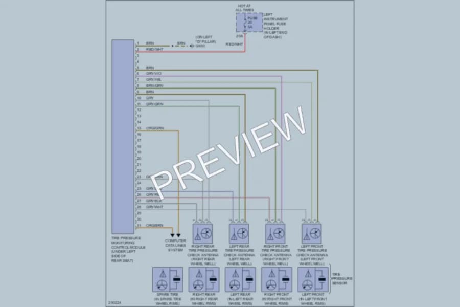 2010 Audi A8L Warning Systems wiring diagram preview