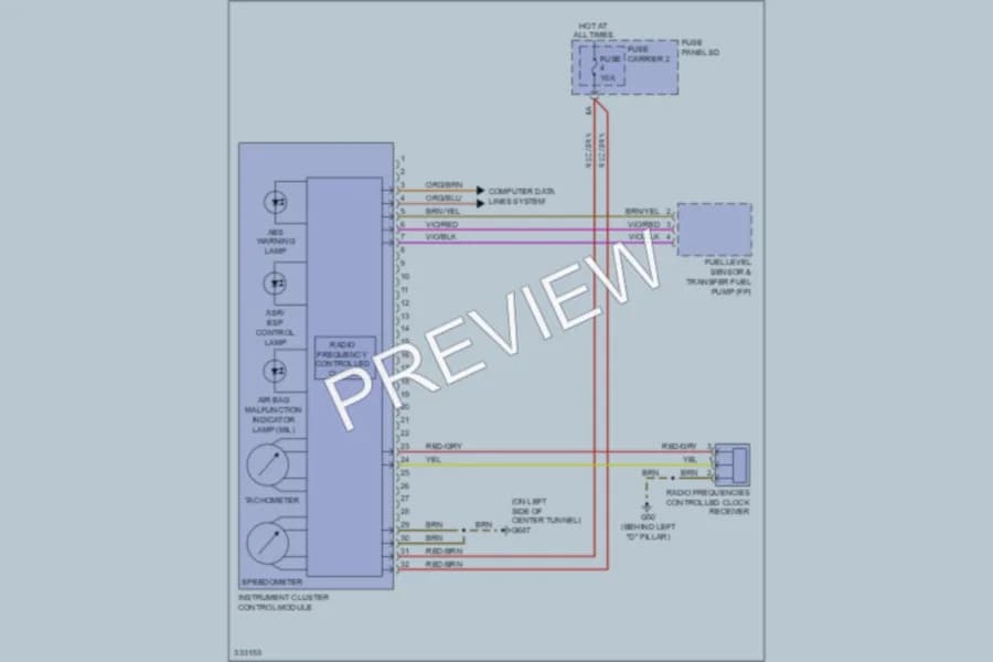 2010 Audi Q5 Instrument Cluster wiring diagram preview