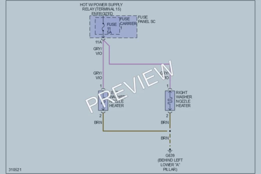 2010 Audi Q5 Wiper Washer wiring diagram preview