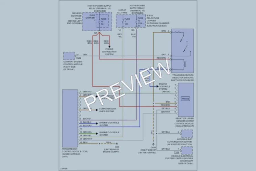 2010 Audi S4 Transmission wiring diagram preview