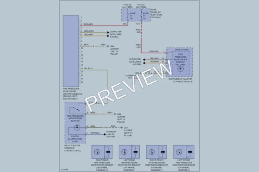2010 Audi TT Warning Systems wiring diagram preview