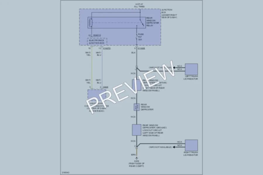 2010 BMW 135i Defoggers wiring diagram preview