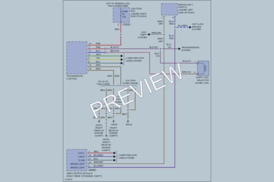 2010 BMW 328i Shift Interlock wiring diagram preview