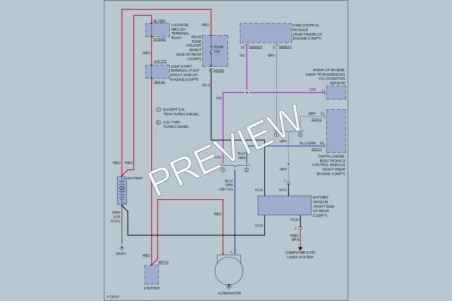 2010 BMW 328i Starting Charging wiring diagram preview