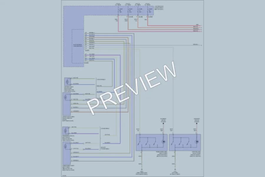 2010 BMW 335i Power Windows wiring diagram preview