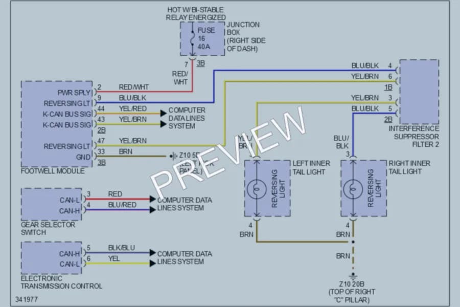 2010 BMW 535iGranTurismo Exterior Lights wiring diagram preview