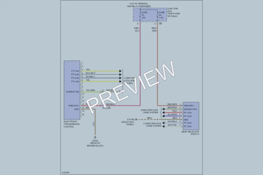 2010 BMW 535iGranTurismo Transmission wiring diagram preview