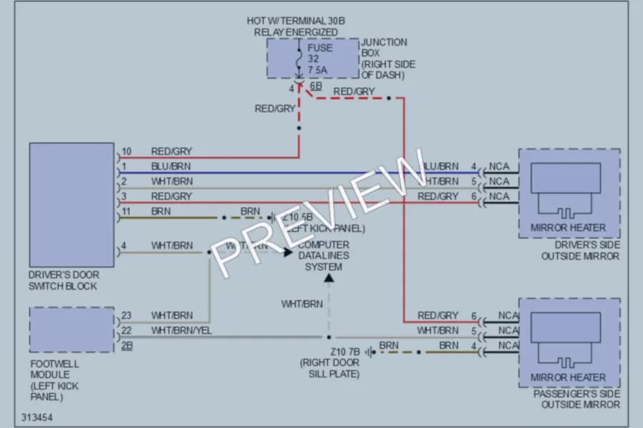 2010 BMW 750i Defoggers wiring diagram preview