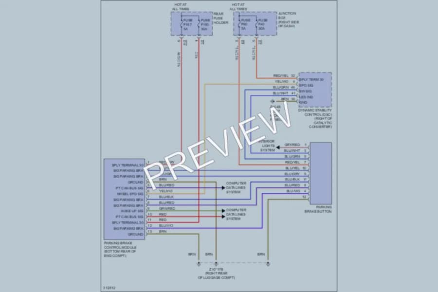 2010 BMW 750i Shift Interlock wiring diagram preview