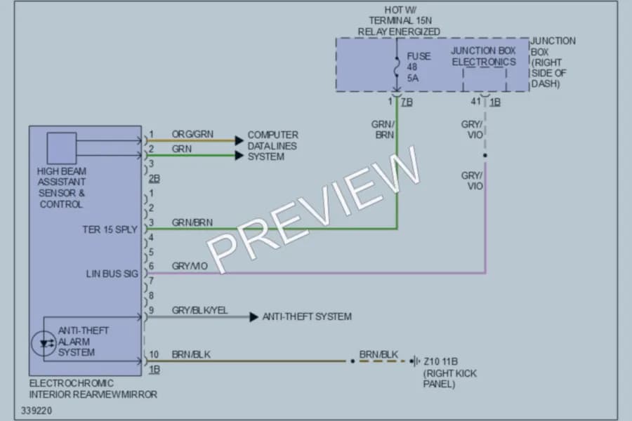 2010 BMW 760Li Power Mirrors wiring diagram preview