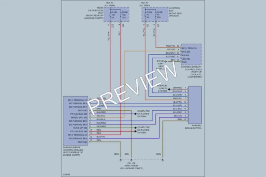 2010 BMW 760Li Shift Interlock wiring diagram preview