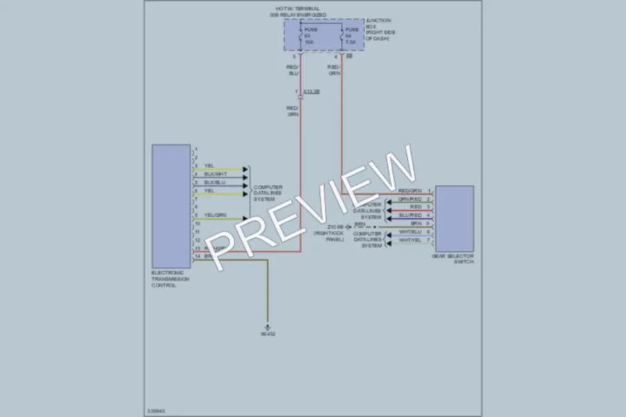 2010 BMW 760Li Transmission wiring diagram preview
