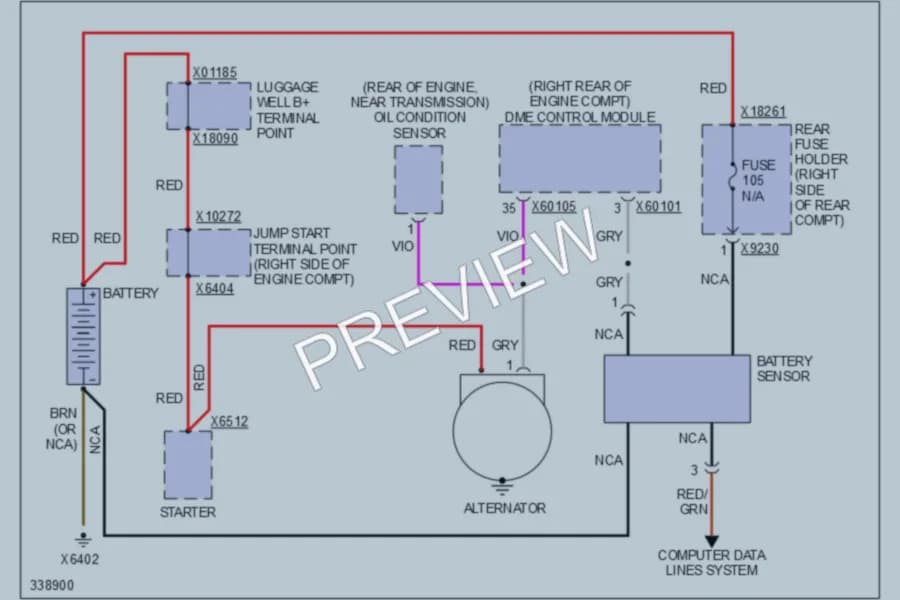 2010 BMW M3 Starting Charging wiring diagram preview