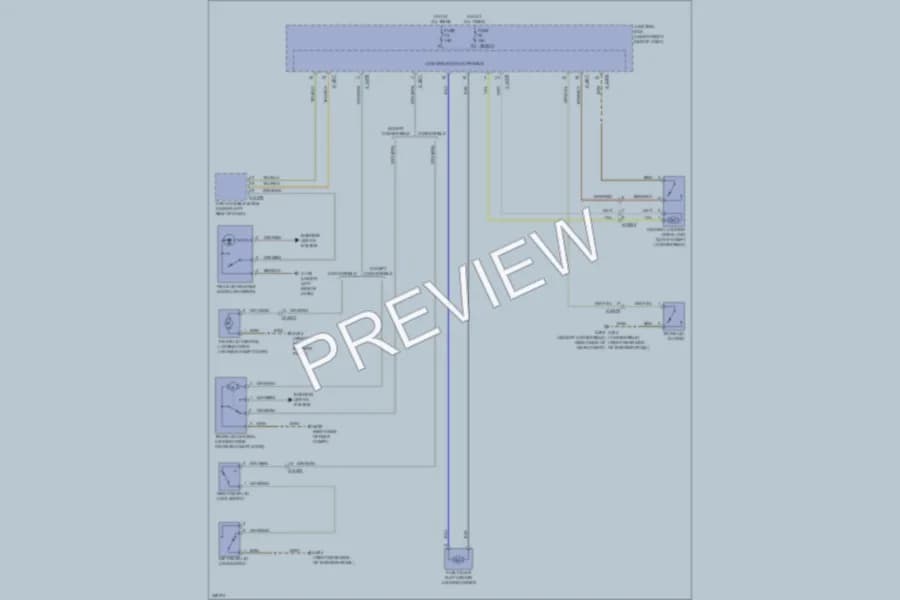 2010 BMW M3 Trunk Tailgate Fuel Door wiring diagram preview