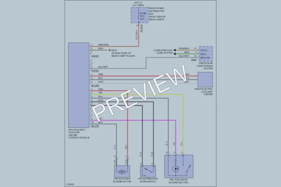 2010 BMW X5 Air Conditioning wiring diagram preview