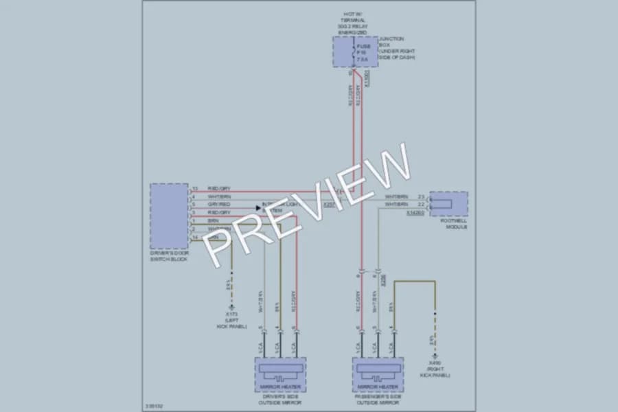 2010 BMW X6 Defoggers wiring diagram preview
