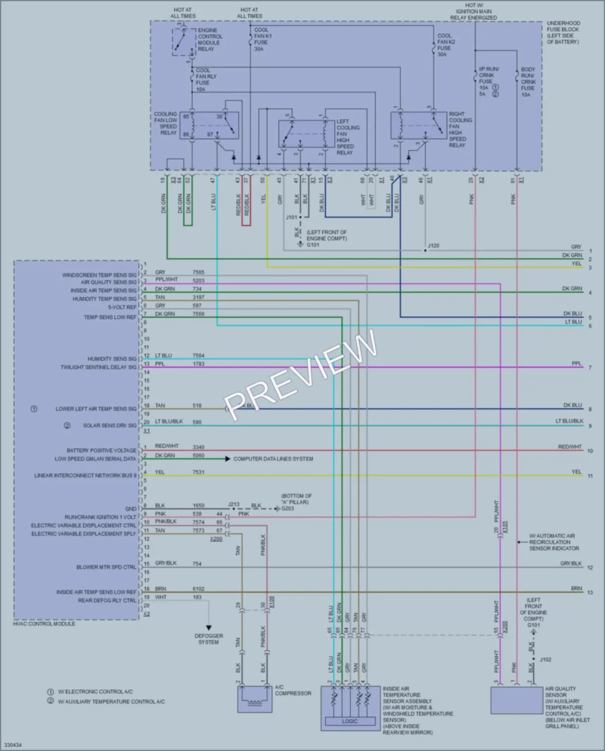 2010 Buick LaCrosse Air Conditioning wiring diagram preview