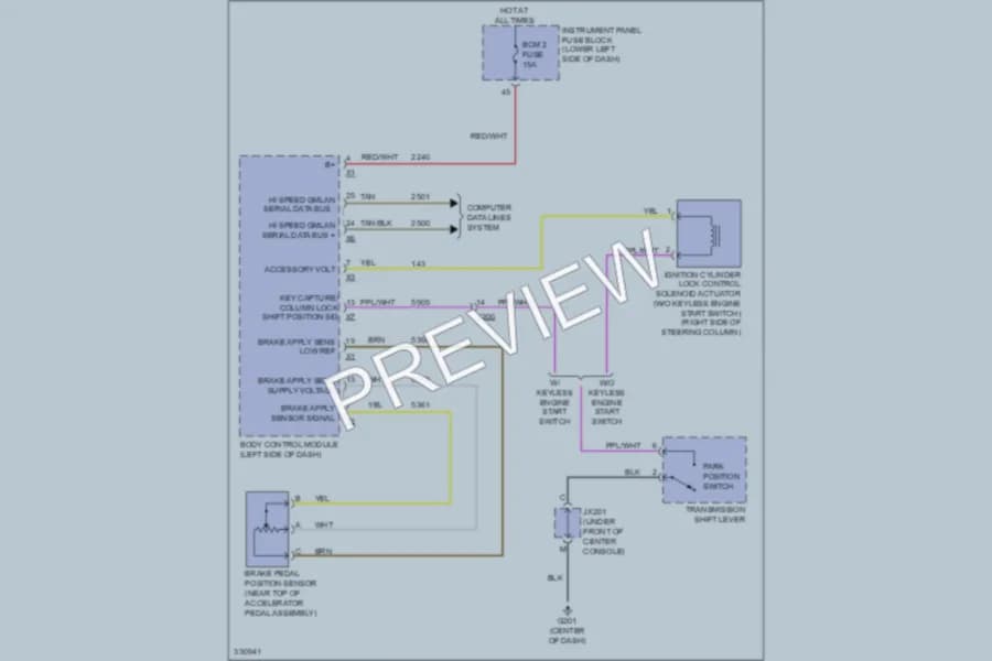 2010 Buick LaCrosse Shift Interlock wiring diagram preview