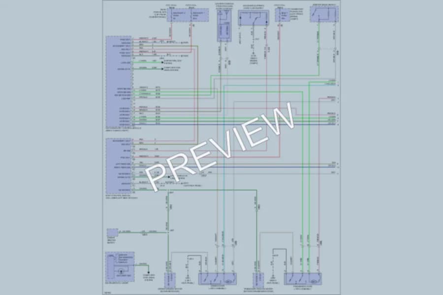 2010 Cadillac SRX Power Door Locks wiring diagram preview