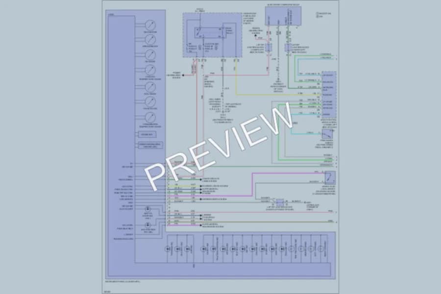 2010 Chevrolet 3500 Hd Instrument Cluster wiring diagram preview with protected circuit layout