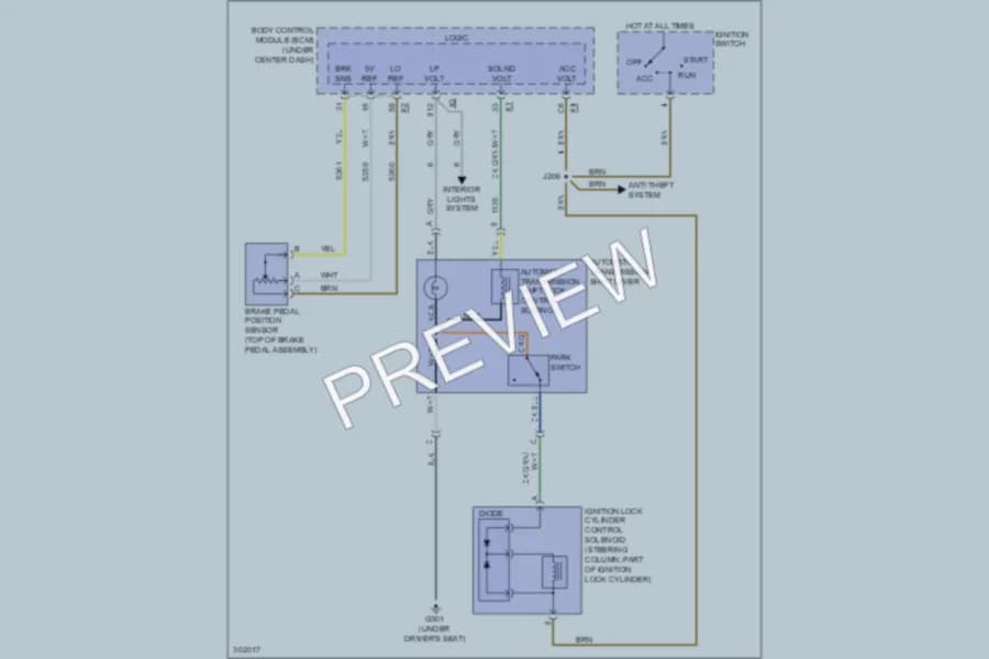 2010 Chevrolet Cobalt Shift Interlock wiring diagram preview