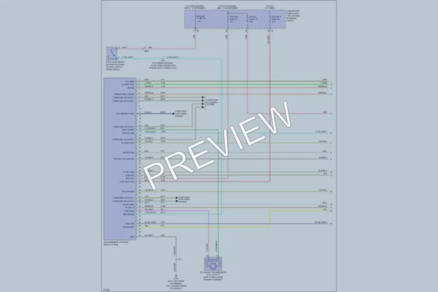 2010 Chevrolet G1500 Transmission wiring diagram preview with protected circuit layout