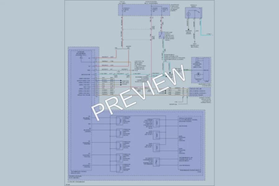 2010 Chevrolet G3500 Transmission wiring diagram preview with protected circuit layout