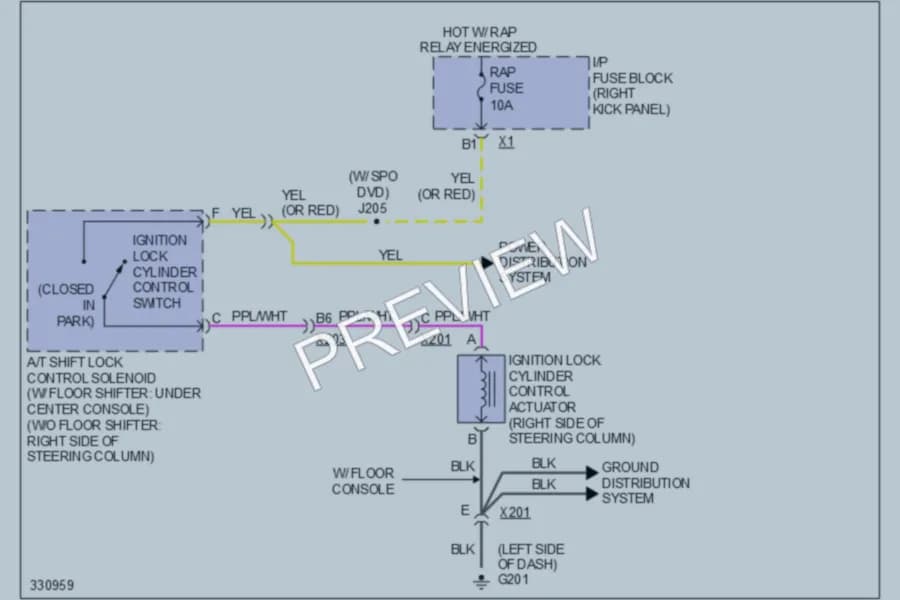 2010 Chevrolet Impala Shift Interlock wiring diagram preview