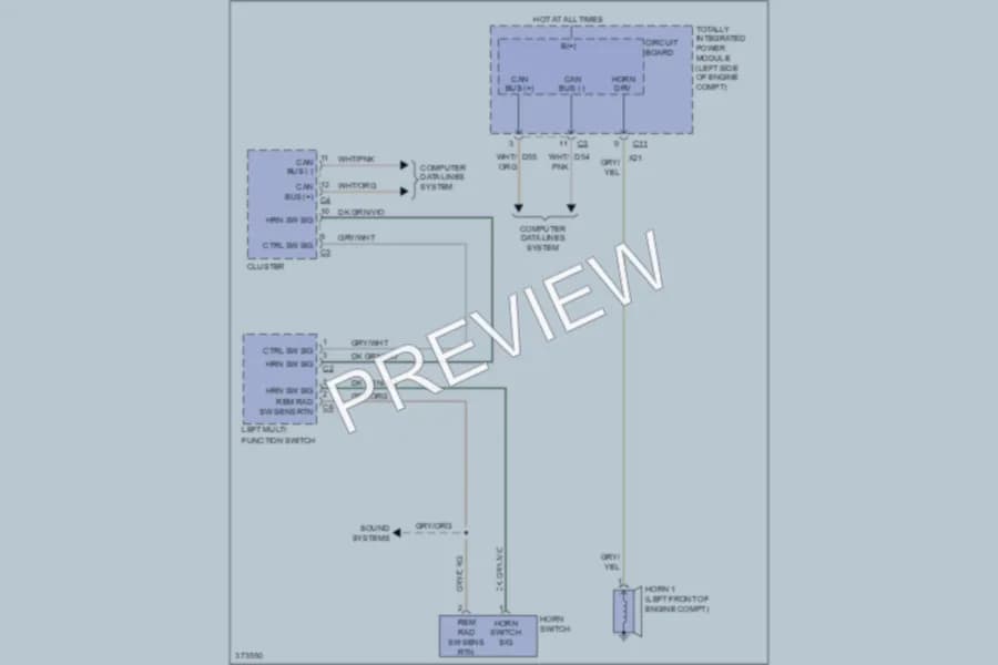 2010 Dodge Caliber Horn wiring diagram preview