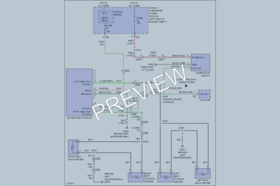 2010 Dodge Caliber Power Seats wiring diagram preview