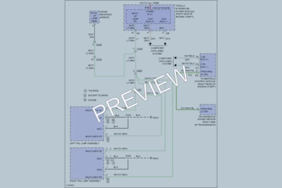 2010 Dodge Charger Exterior Lights wiring diagram preview