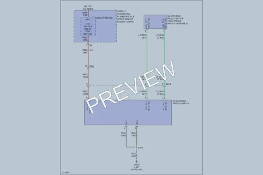 2010 Dodge Charger Power Seats wiring diagram preview