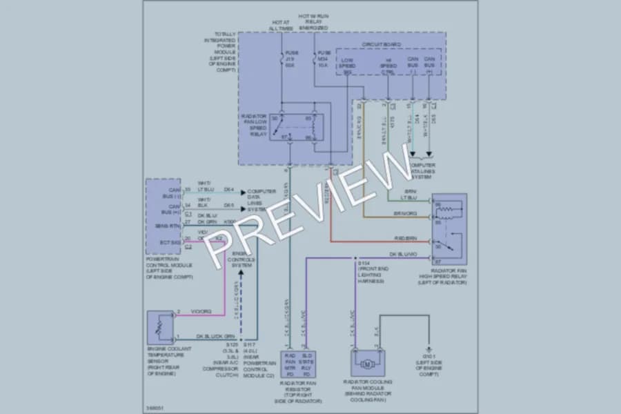 2010 Dodge GrandCaravan Cooling Fan wiring diagram preview