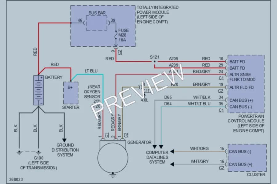 2010 Dodge GrandCaravan Starting Charging wiring diagram preview