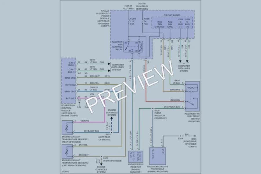 2010 Dodge Journey Cooling Fan wiring diagram preview