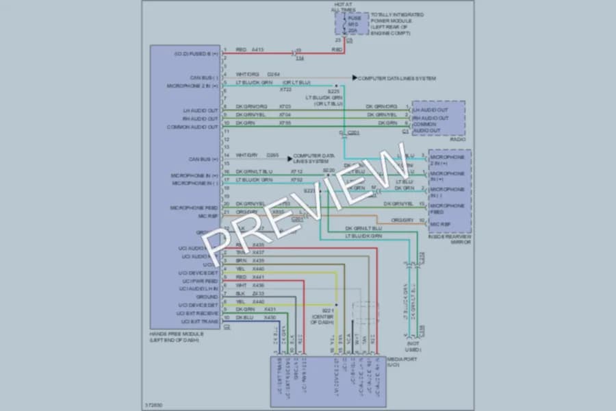 2010 Dodge Journey Radio wiring diagram preview