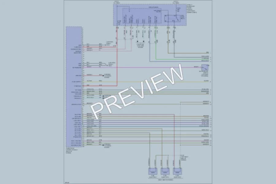 2010 Dodge R1500 Engine Performance wiring diagram preview with protected circuit layout