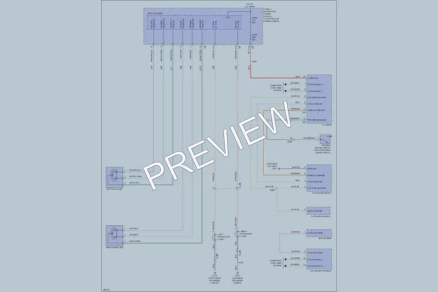 2010 Dodge R1500 Headlights wiring diagram preview with protected circuit layout