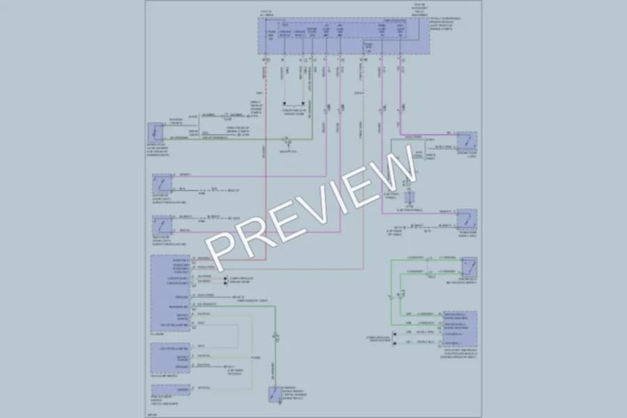 2010 Dodge R1500 Warning Systems wiring diagram preview with protected circuit layout