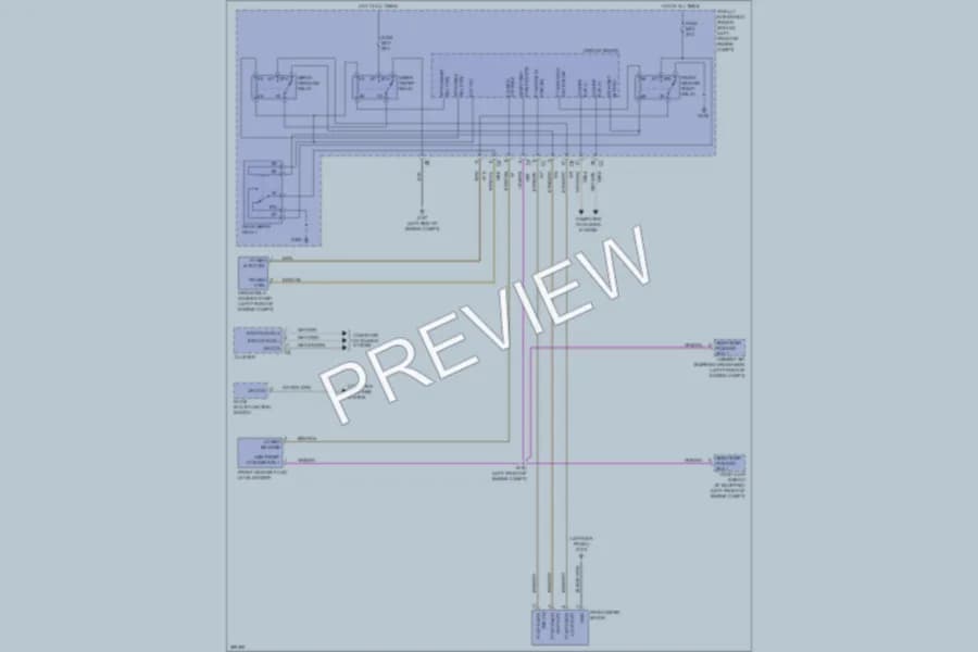 2010 Dodge R1500 Wiper Washer wiring diagram preview with protected circuit layout