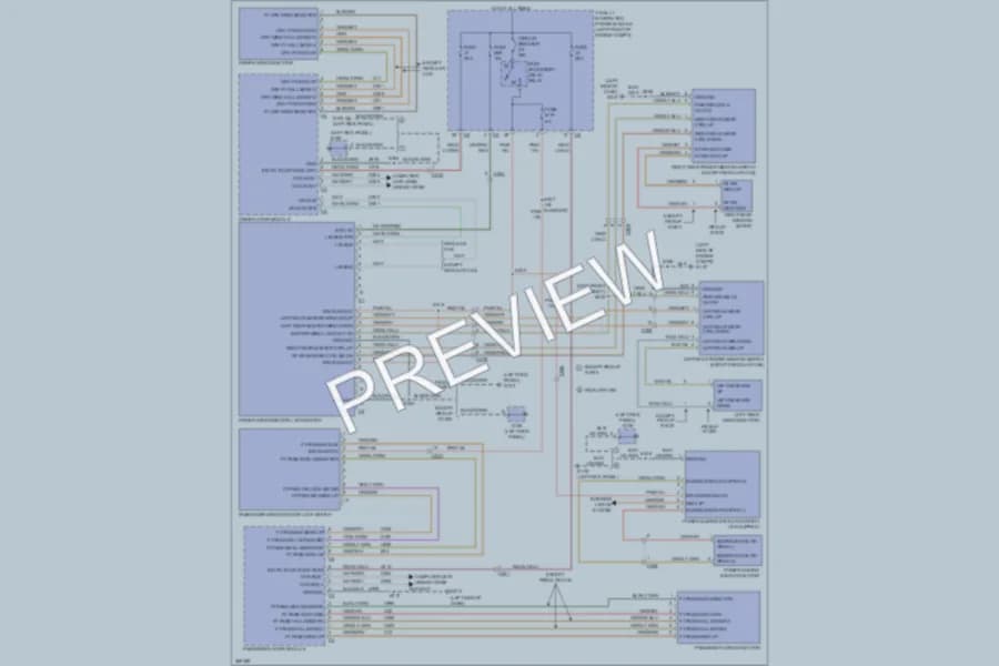 2010 Dodge R2500 Power Windows wiring diagram preview with protected circuit layout