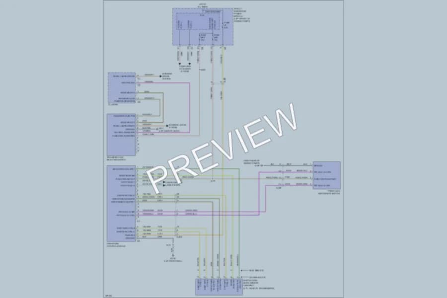 2010 Dodge R2500 Transmission wiring diagram preview with protected circuit layout