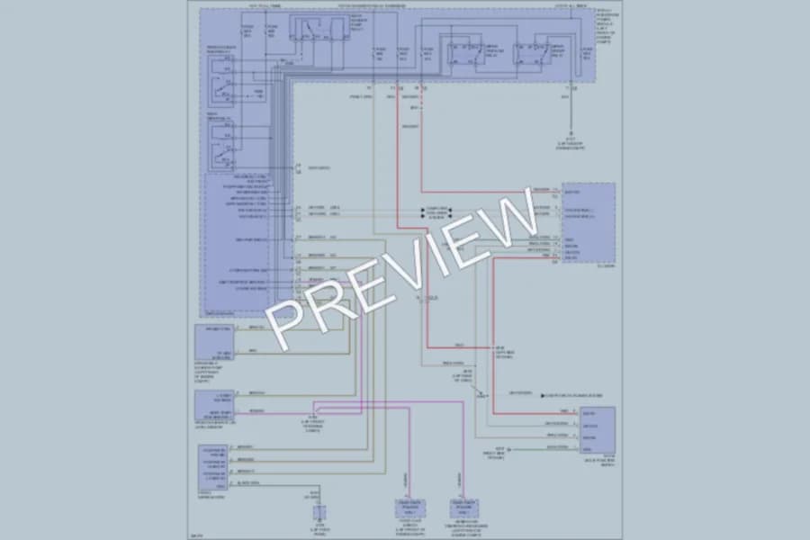 2010 Dodge R2500 Wiper Washer wiring diagram preview with protected circuit layout